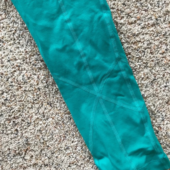 Teal turquoise Prana Prism Capri legging - Picture 3 of 6